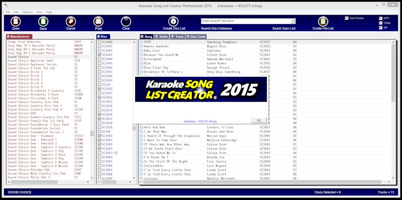 Windows 10 Karaoke Song List Creator full